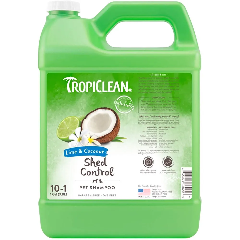 15% OFF: Tropiclean Lime & Coconut Shed Control Pet Shampoo