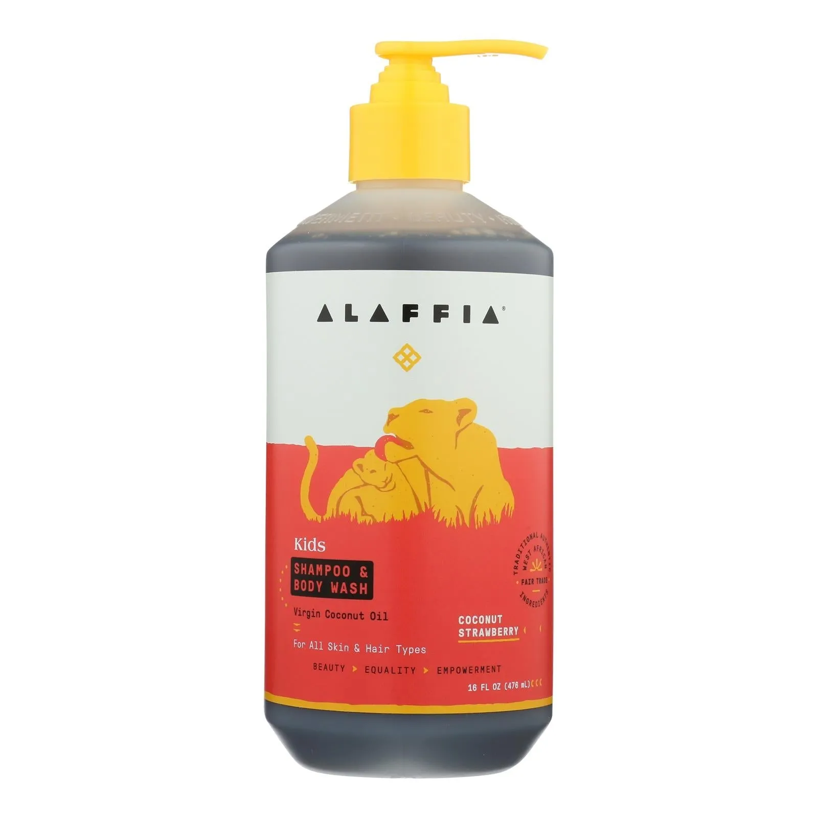 Alaffia Everyday Coconut Strawberry Shampoo and Body Wash ( 16 Fl Oz)