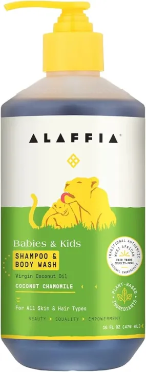 Alaffia - Shampoo & Body Wash Coconut Chamomile, 16 Oz