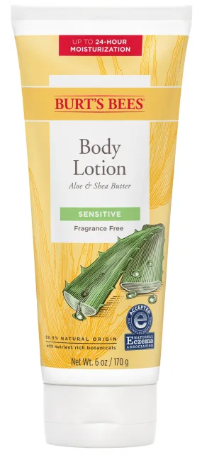 Burt's Bees Aloe & Shea Butter Body Lotion, Sensitive Skin 6 Oz