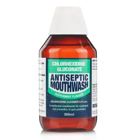 Chlorhexidine Peppermint Flavoured Mouthwash (300ml Bottle)