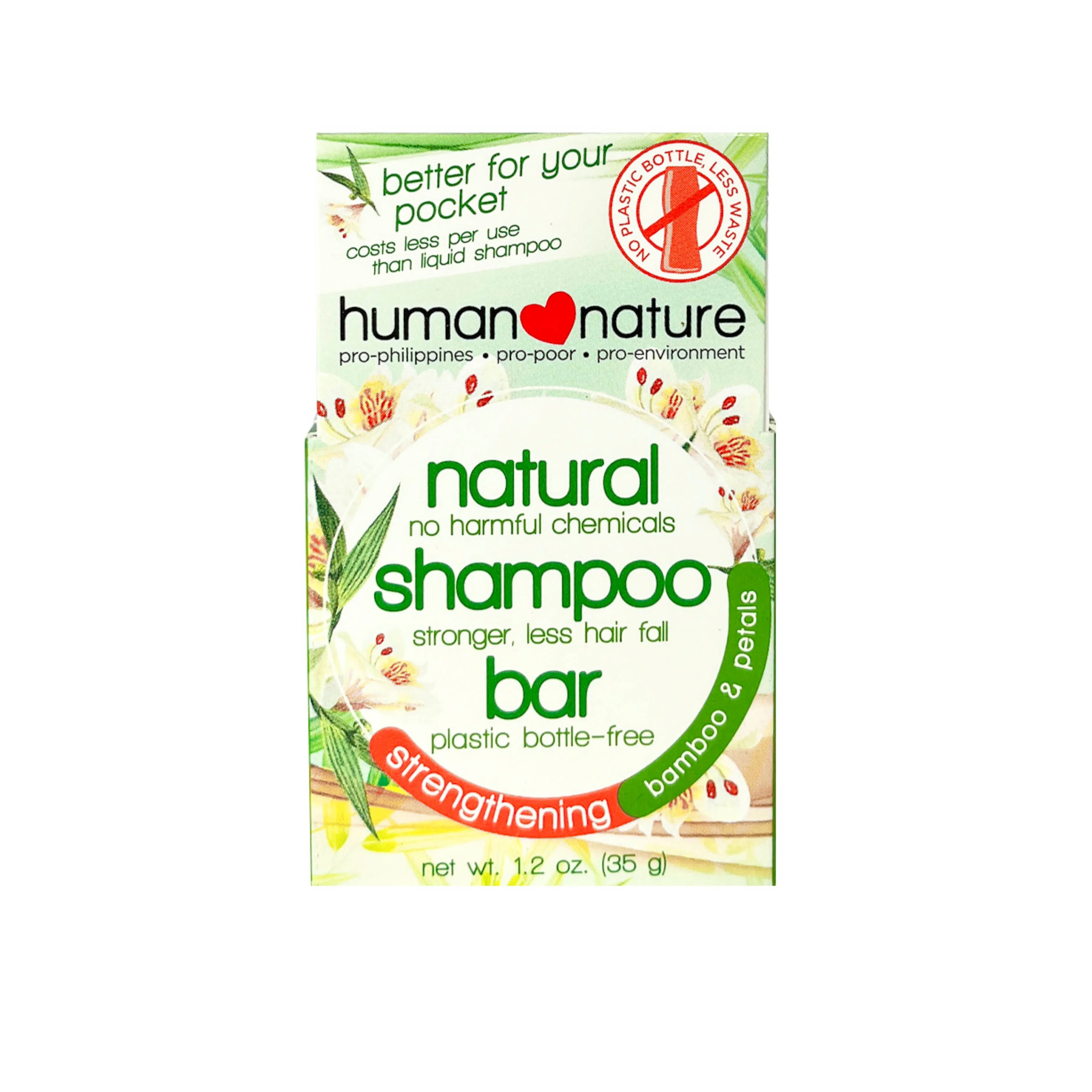 Human Nature Strengthening Shampoo Bar - Bamboo & Petals