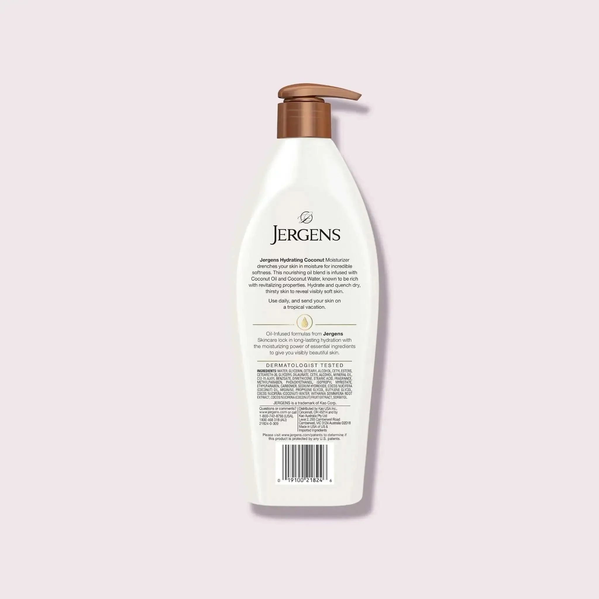 Jergens Hydrating Coconut Body Lotion, 16.8 fl oz