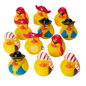 Kicko Mini Pirate Rubber Duckies for Party Favors and Bath Time - 2 Inches, 12