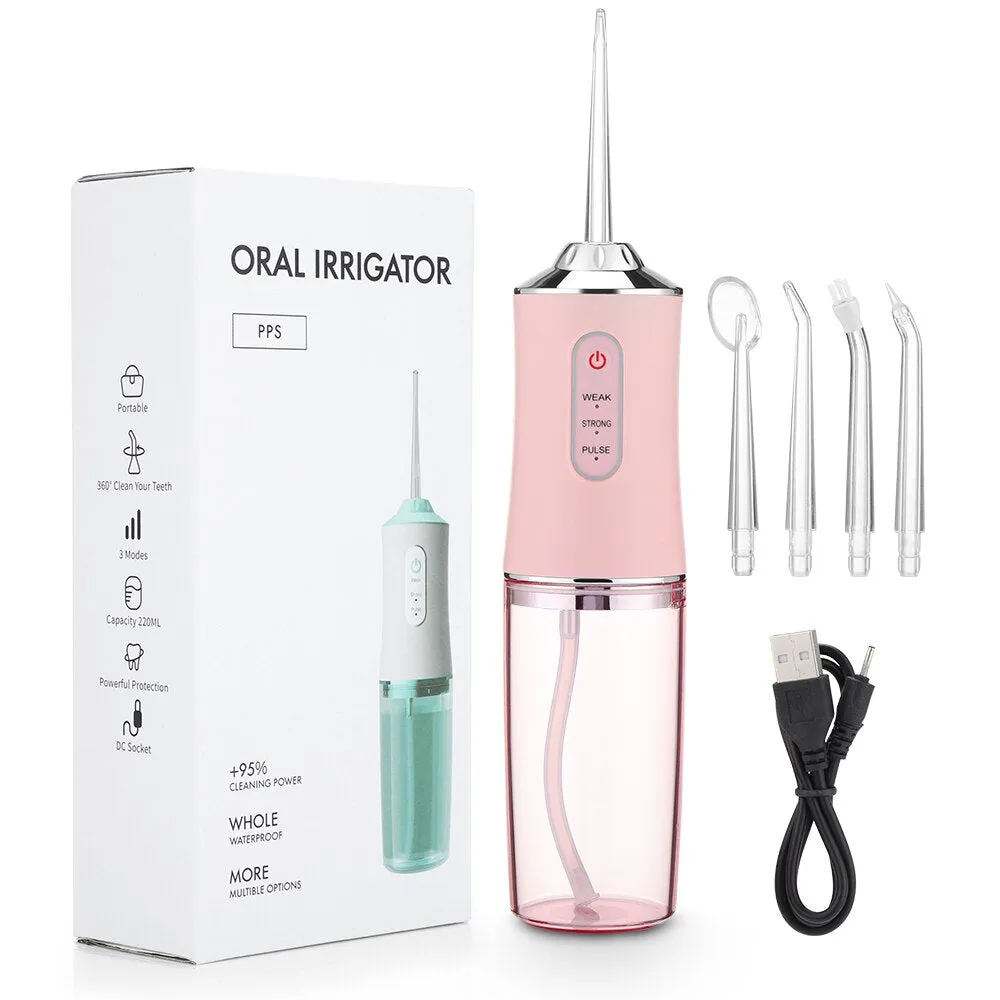 Powerful Oral Irrigator for Teeth Electric Portable Dental Water Flosser Jet Nozzles Whiten Teeth Floss Cleaning Dropshipping 0ral irrigator