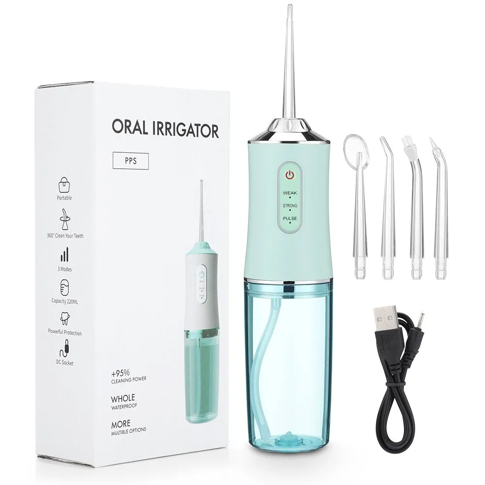 Powerful Oral Irrigator for Teeth Electric Portable Dental Water Flosser Jet Nozzles Whiten Teeth Floss Cleaning Dropshipping 0ral irrigator