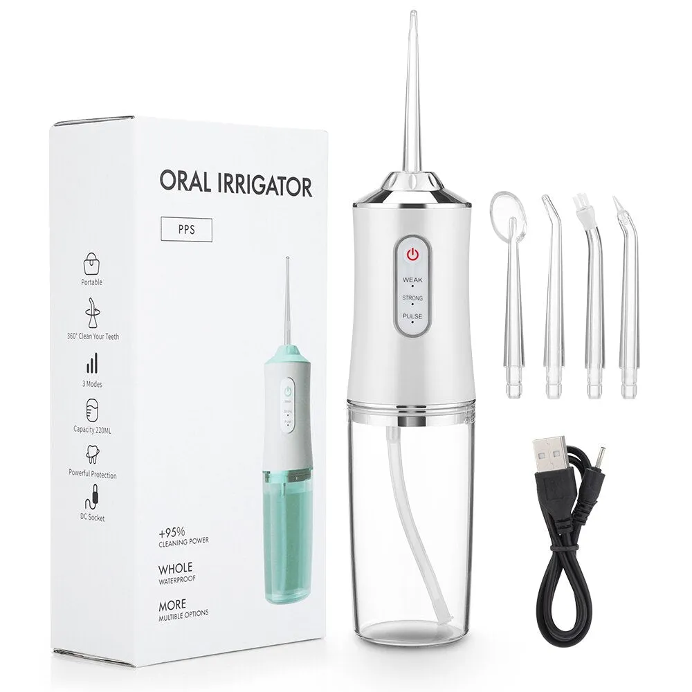 Powerful Oral Irrigator for Teeth Electric Portable Dental Water Flosser Jet Nozzles Whiten Teeth Floss Cleaning Dropshipping 0ral irrigator