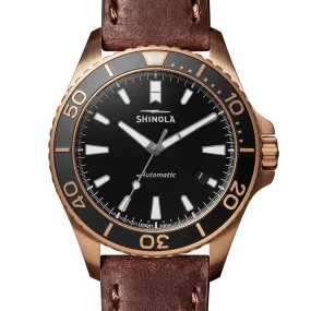 Shinola Bronze Monster Automatic 43mm Limited Gift Set Rumrunner Prohibition Watch