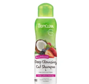 TropiClean: Deep Cleaning Berry and Coconut Shampoo for Cats (12oz)